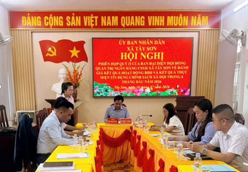 BAN ĐẠI DIỆN HĐQT NHCSXH XÃ TÂY SƠN TỔ CHỨC HỌP ĐỊNH KỲ QUÝ II/2026